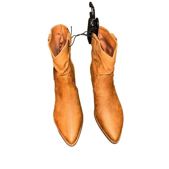 Time & Tru Women’s Western Slouch Boots Size 9 Cognac - Picture 2 of 3